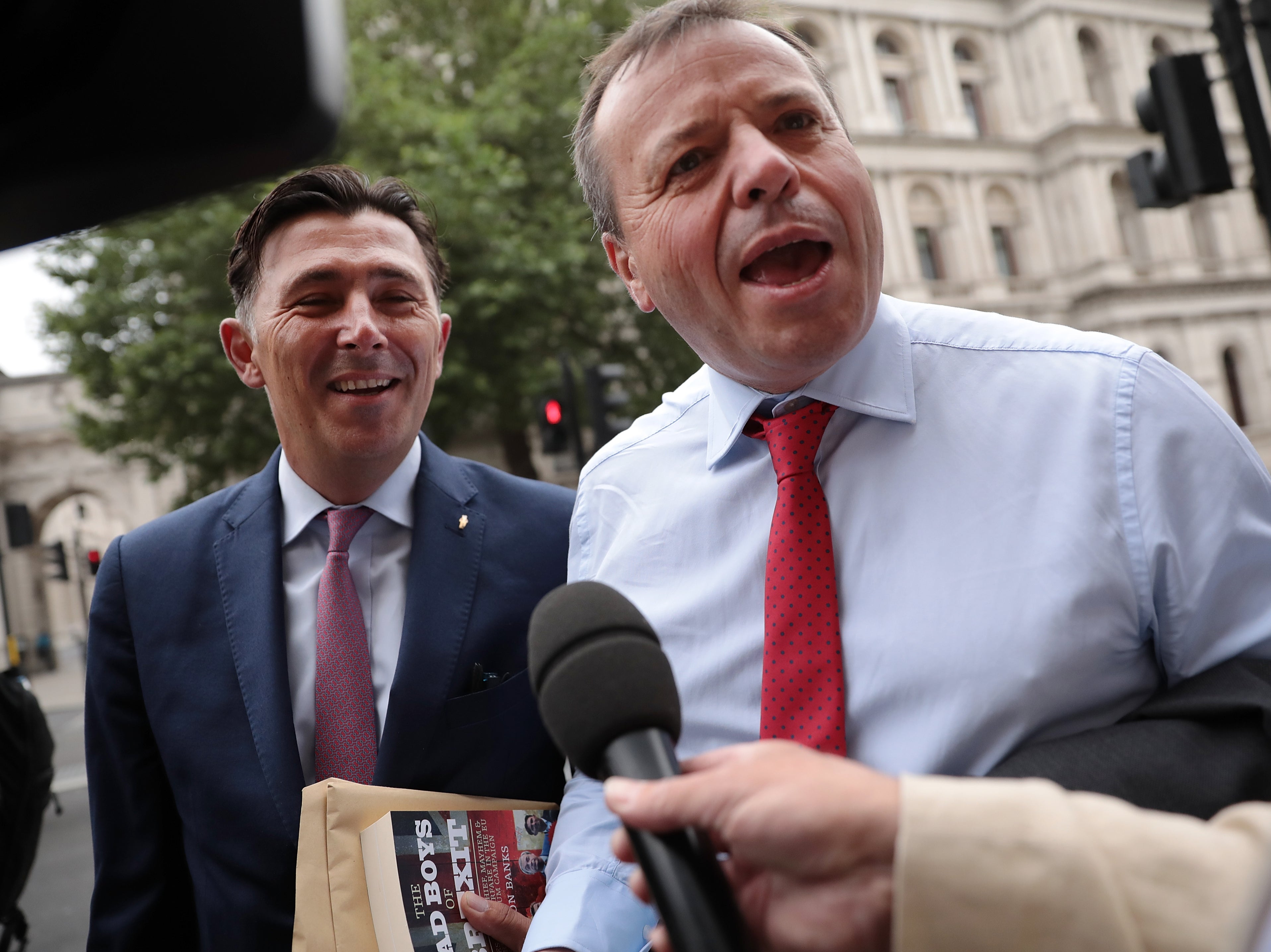 Andy Wigmore (left) with Arron Banks