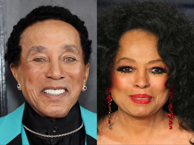 <p>Smokey Robinson and Diana Ross</p>
