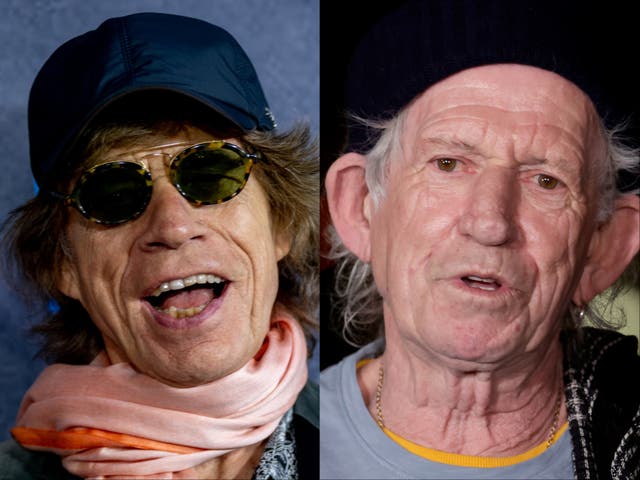 <p>Mick Jagger and Keith Richards</p>