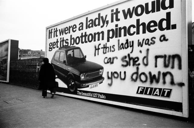 <p>Jill Posener, ‘Fiat Ad’, 1979</p>