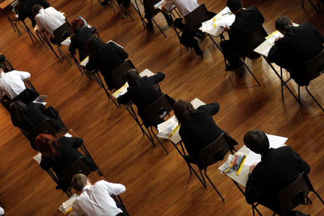 <p>Pupils sitting exams </p>