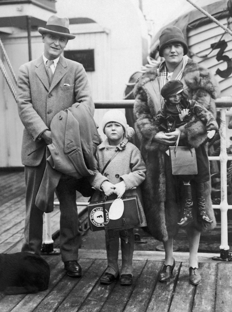 Roaring Twenties: F Scott Fitzgerald, his wife, Zelda, and their daughter, Scottie, on board a cruise liner