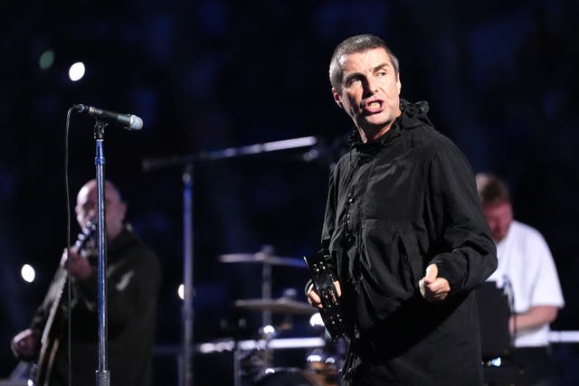 <p>Liam Gallagher of Oasis performing ahead of the IBF world heavyweight bout at Wembley Stadium in September (Bradley Collyer/PA)</p>