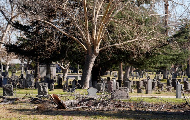 California Wildfires Mountain View Cemetery