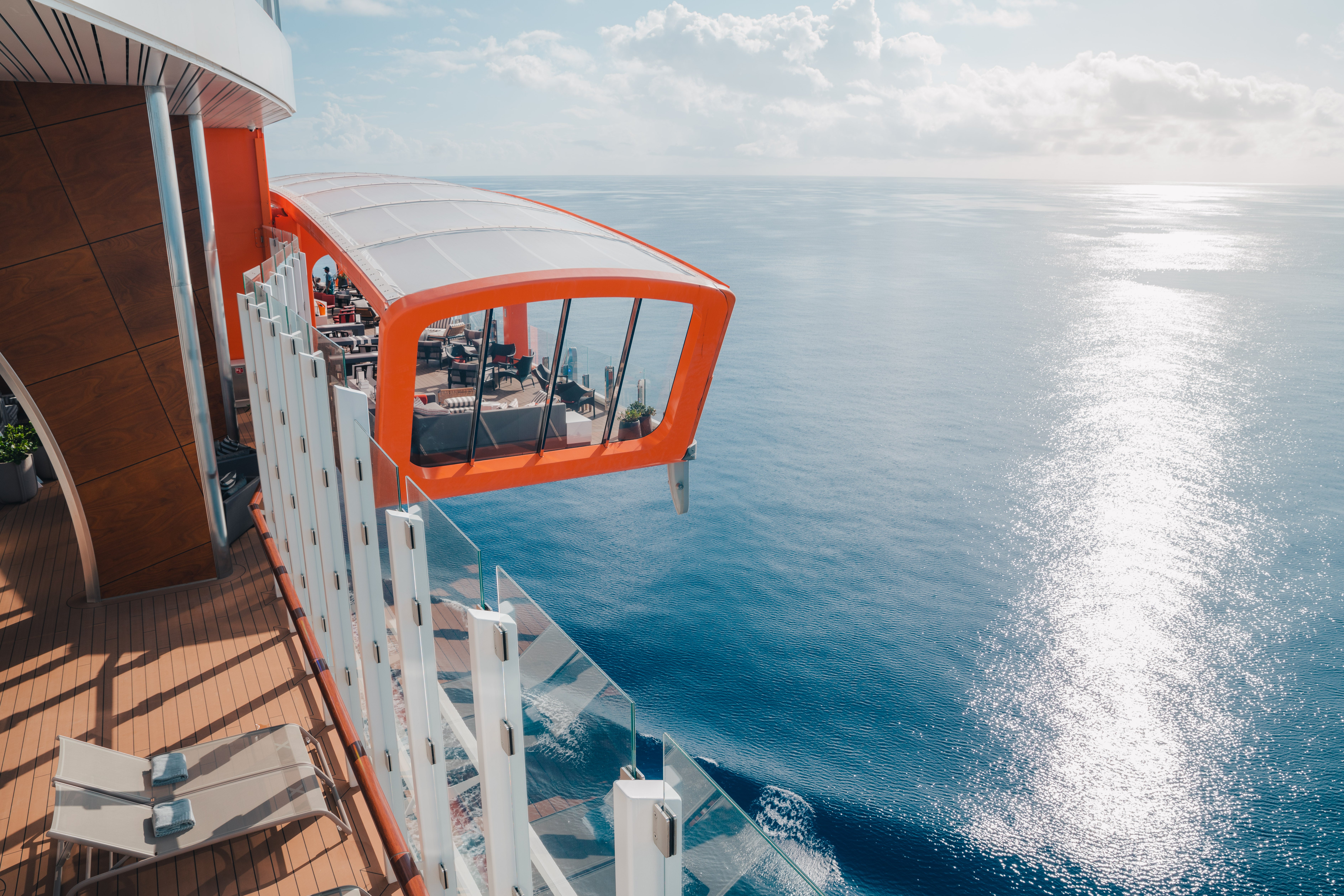 The Magic Carpet aboard Celebrity Apex provides great views of the sea