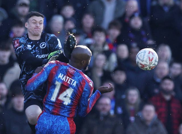 <p>Millwall's Liam Roberts fouled Crystal Palace's Jean-Philippe Mateta and was later sent off </p>