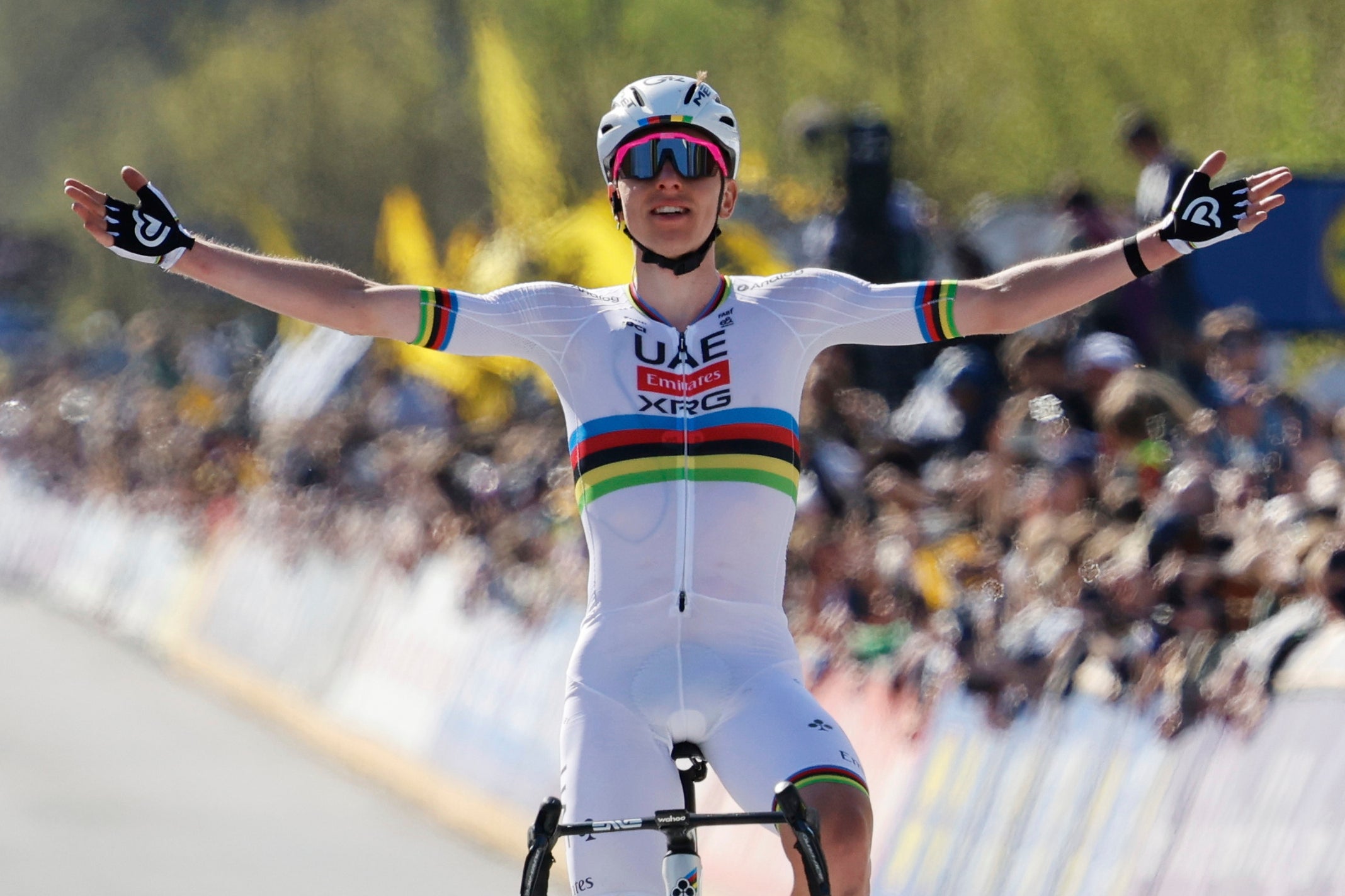Tadej Pogacar secured his second Tour of Flanders title with a trademark solo victory
