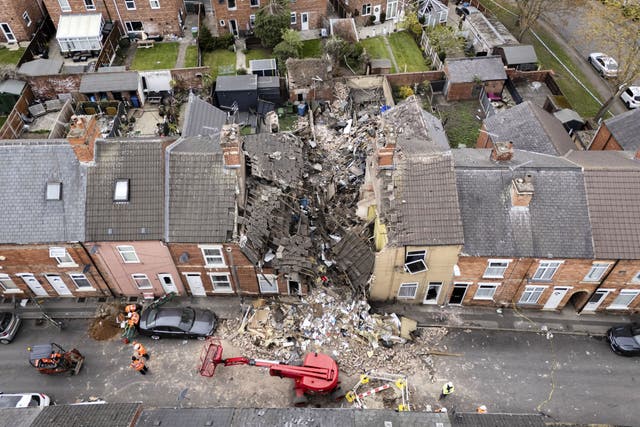 The scene in Worksop (Danny Lawson/PA)