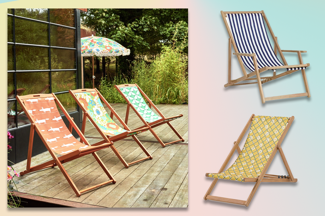 These relaxed recliners are perfect for summertime lazing in the garden or sunbathing on the beach