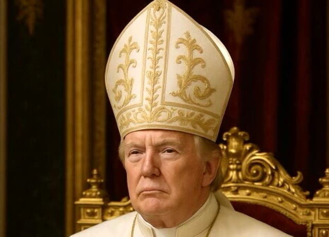 <p>Donald Trump appears as a pope in an AI-generated image of himself he posted on his Truth Social account</p>