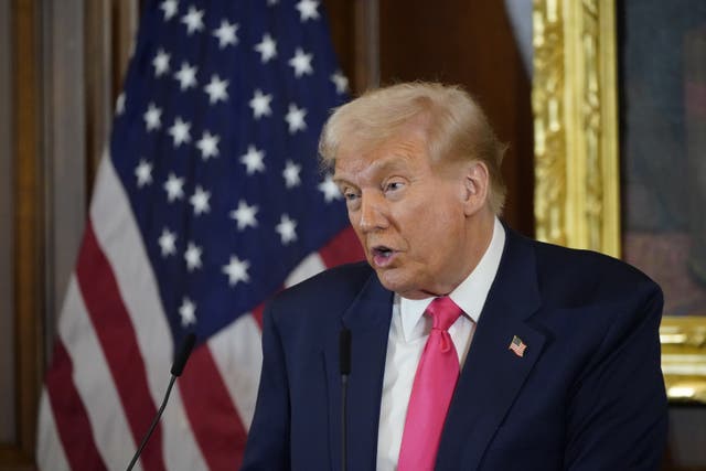 <p>Donald Trump’s tariff plans were factored into the Bank of England’s latest decision on interest rates (Niall Carson/PA)</p>