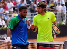 Stefanos Tsitsipas and Arthur Fils in heated Italian Open handshake as umpire steps in