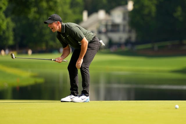 Rory McIlroy made an error-strewn start to his bid for a third US PGA Championship title at Quail Hollow (David J. Phillip/AP)