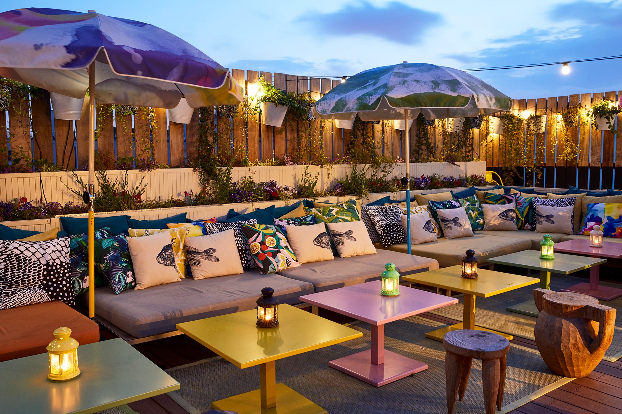 Relax among the sparkling lights of Paris’ night skyline at Mama Shelter Paris East’s rooftop hangout