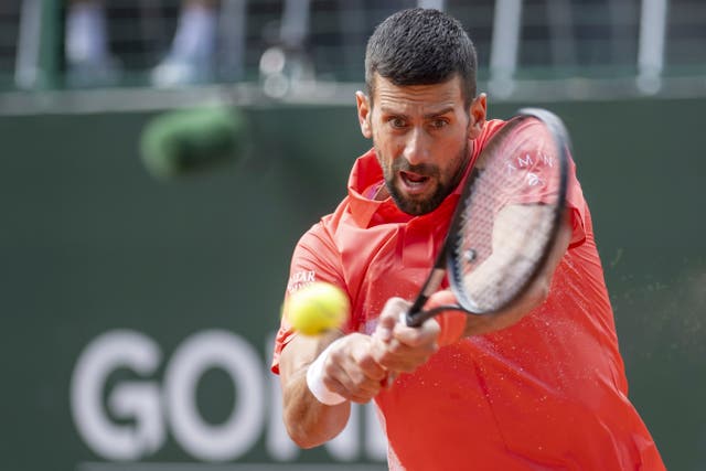 <p>Novak Djokovic faces Corentin Moutet on Thursday</p>