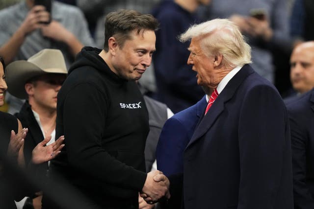 <p>The press conference comes amid reports of a rift between the Tesla CEO and the president </p>