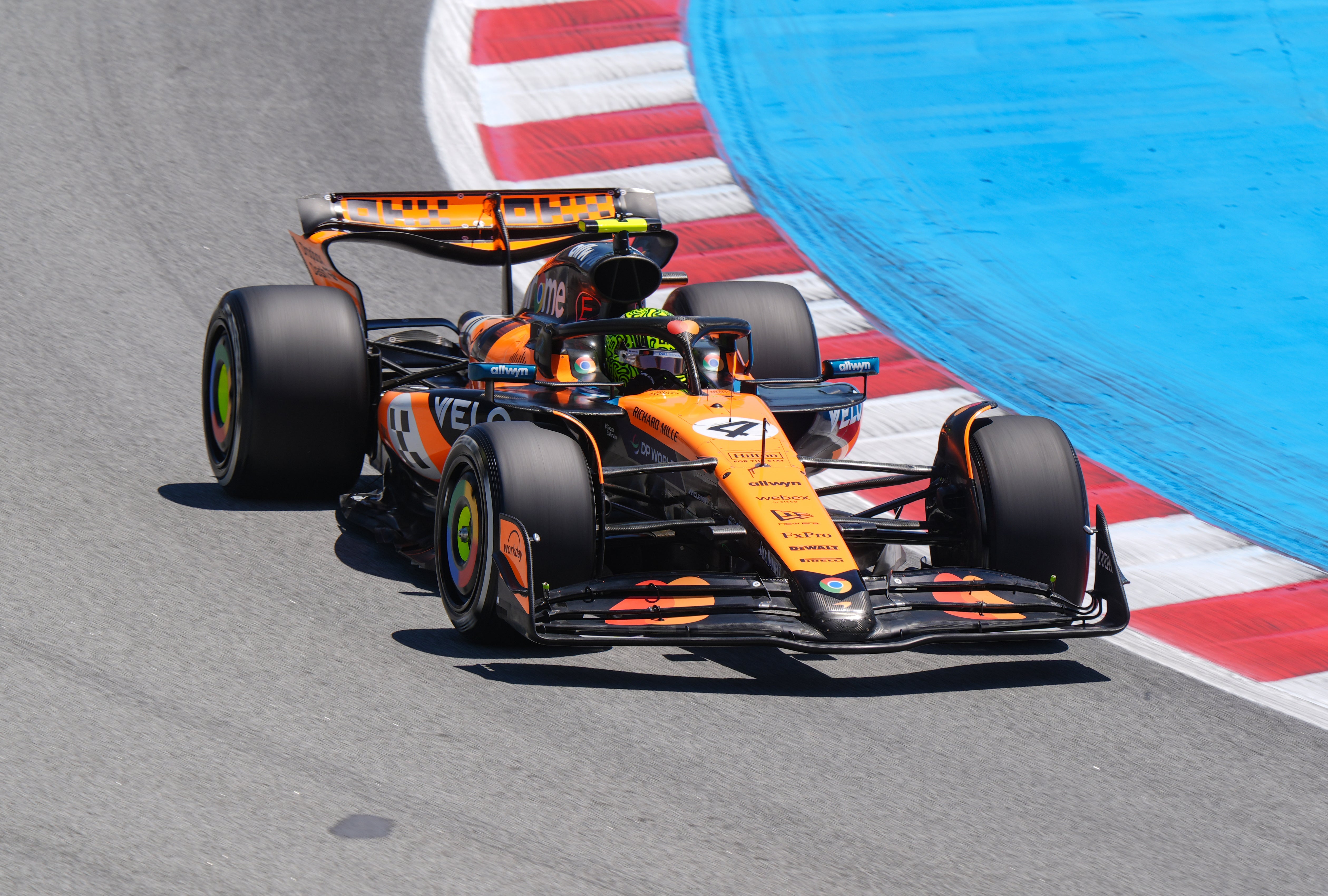 Lando Norris soared to top spot in Spain practice