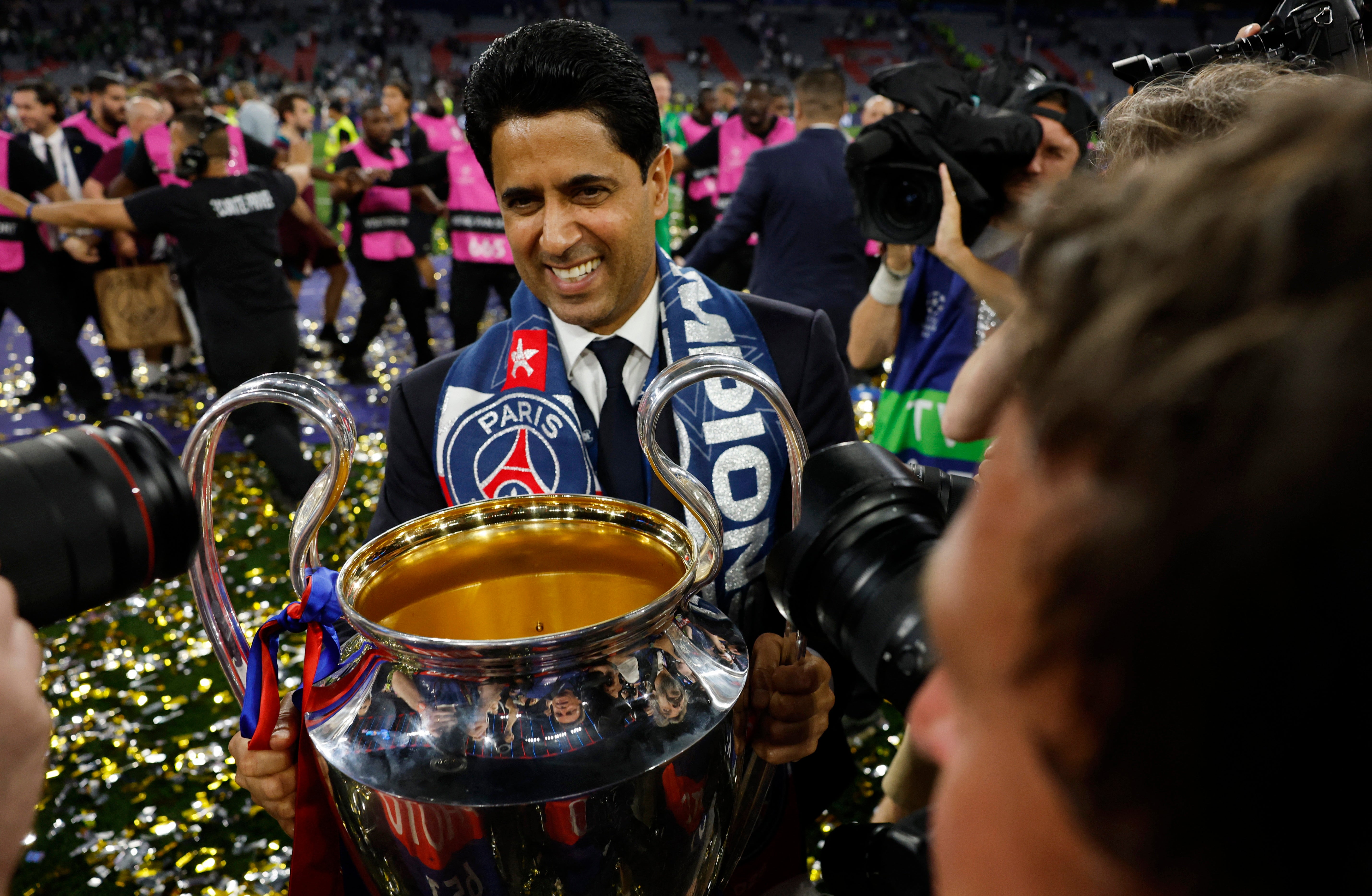 PSG president Nasser Al-Khelaifi is an increasingly influential figure in European football