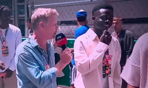 Bukayo Saka opted not to speak to Sky F1 at the Spanish GP
