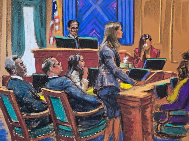 <p>Prosecutor Maurene Comey questions 'Jane' as Sean 'Diddy' Combs watches</p>