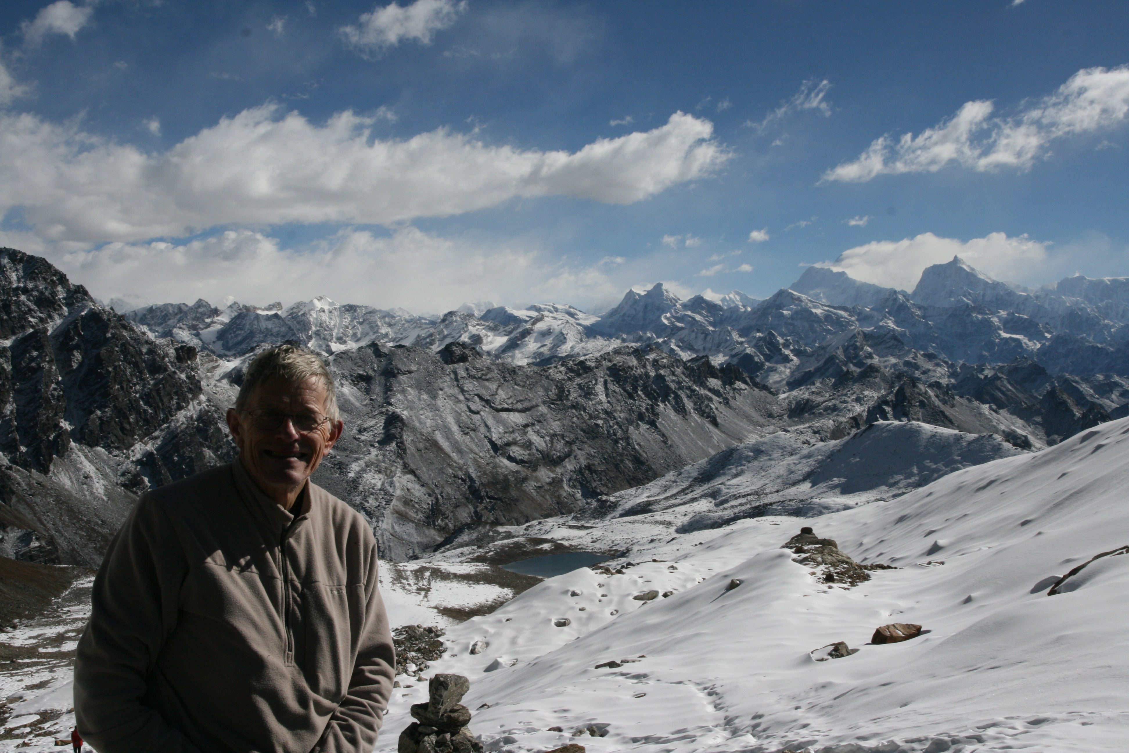 Cracking on: Simon Calder on a trek in Nepal, despite osteoporosis